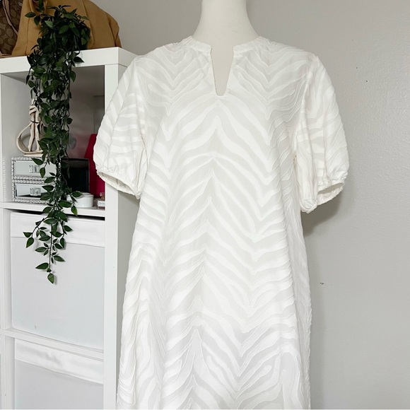 Lafayette 148 New York Ida Dress In Refined Italian Zebra Jacquard - Picture 7 of 12